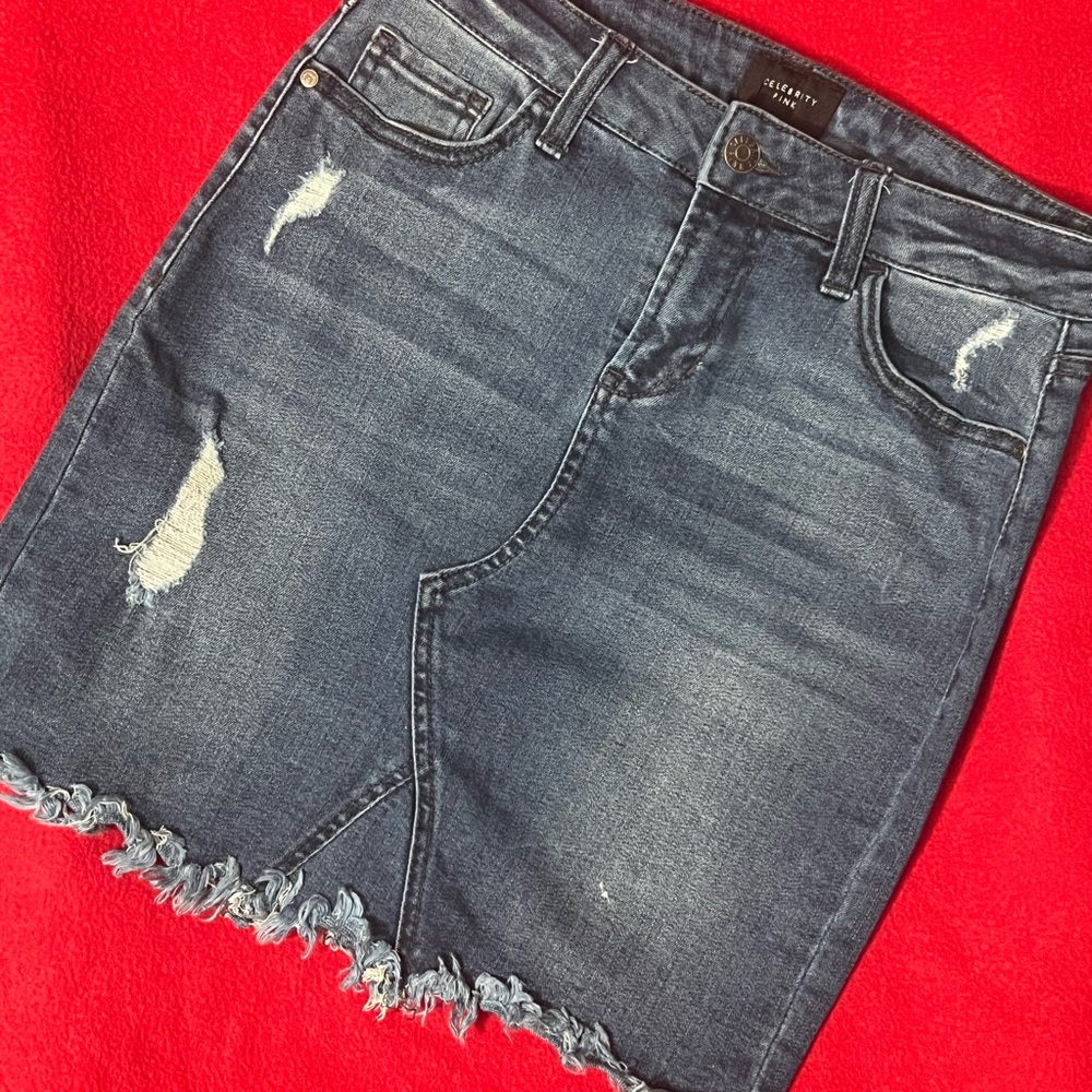 Celebrity Pink Jean Mid Rise Skirt